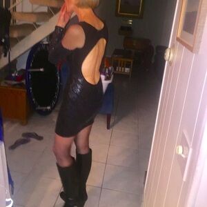 Dress the Population Mesh panel sequin open back